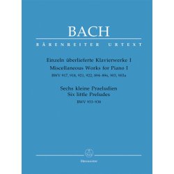 Six Little Preludes, Miscellaneous Works for Piano - Bach, Johann Sebastian