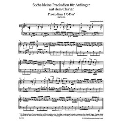 Six Little Preludes, Miscellaneous Works for Piano - Bach, Johann Sebastian