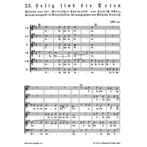 Selig sind die Toten : Motet no. 23 from Geistliche Chormusik 1648