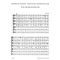 Ich weiss, dass mein Erloser lebt SWV 393 : Motet no. 25 from 'Geistliche Chormusik 1648'