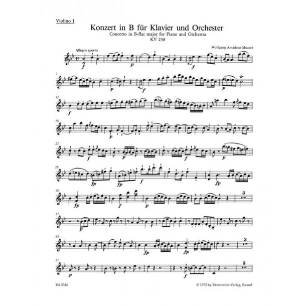 Piano Concerto No. 6 in B-flat major KV 238