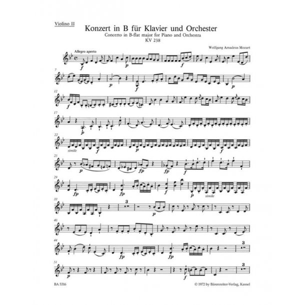 Piano Concerto No. 6 in B-flat major KV 238