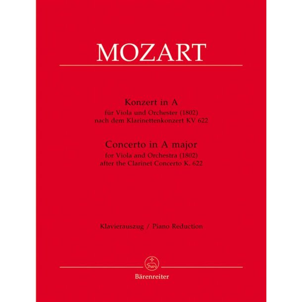 Concerto for Viola and Orchestra A major : for Viola and Orchestra