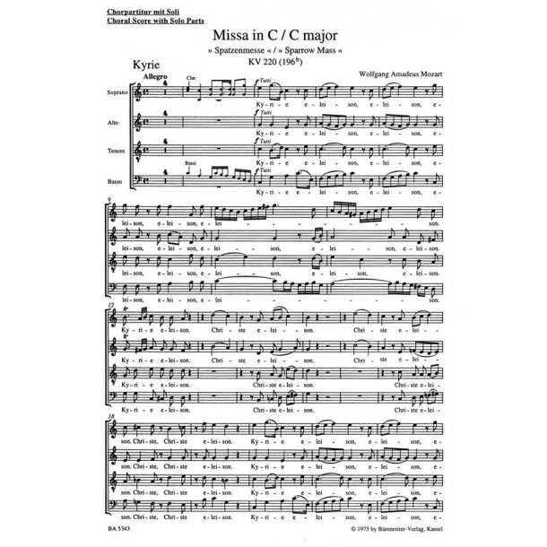 Missa : Sparrow Mass