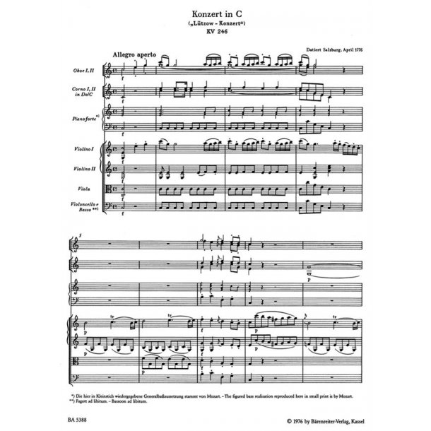 Concerto - Mozart, Wolfgang Amadeus