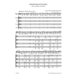 Chorvariationen ueber ein Thema von Hugo Distler