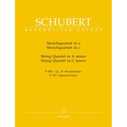 String Quartet A minor D 804 op. 29 "Rosamunde" / String Quartet C minor D 703 "Quartett-Satz" and fragment of the second movement - Schubert, Franz