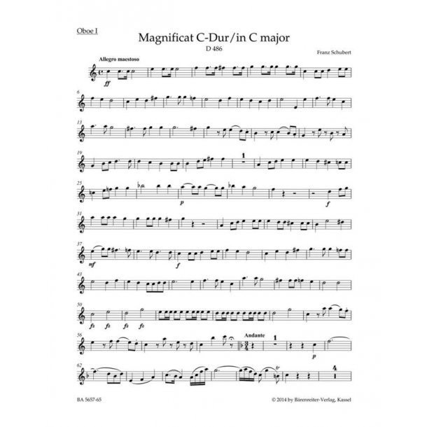Magnificat in C major : D 486
