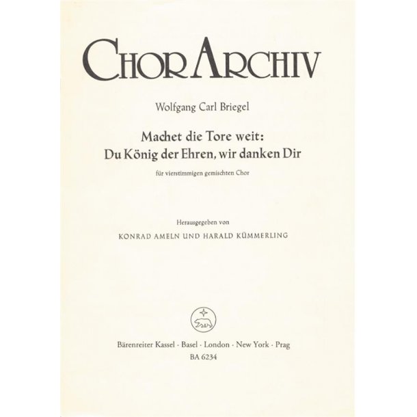 Machet die Tore weit : Motette f&uuml;r die Advents- und Weihnachtszeit