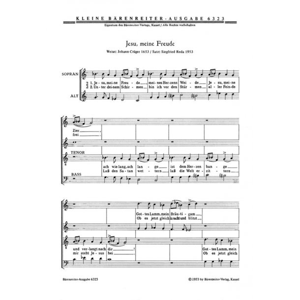 Jesu meine Freude -Wenn wir in hochsten Noten sein : Zwei geistliche Lieds&auml;tze