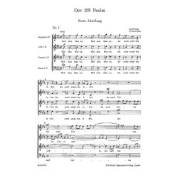 Psalm 119 Heil dem Manne, der rechtschaffen lebet : Motette f&uuml;r vier- bis achtstimmigen Solo- und Tuttichor