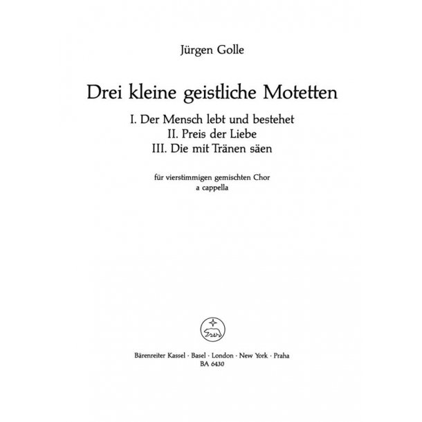 Drei kleine geistliche Motetten
