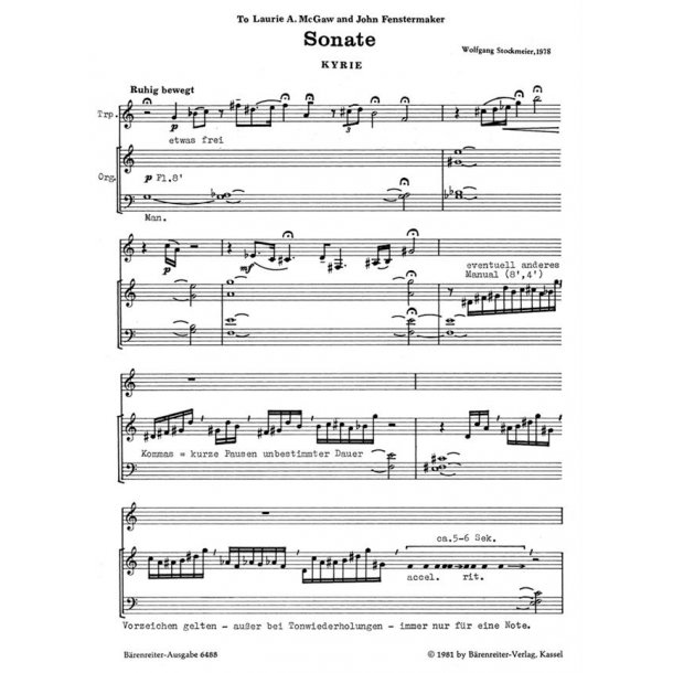 Sonata - Stockmeier, Wolfgang