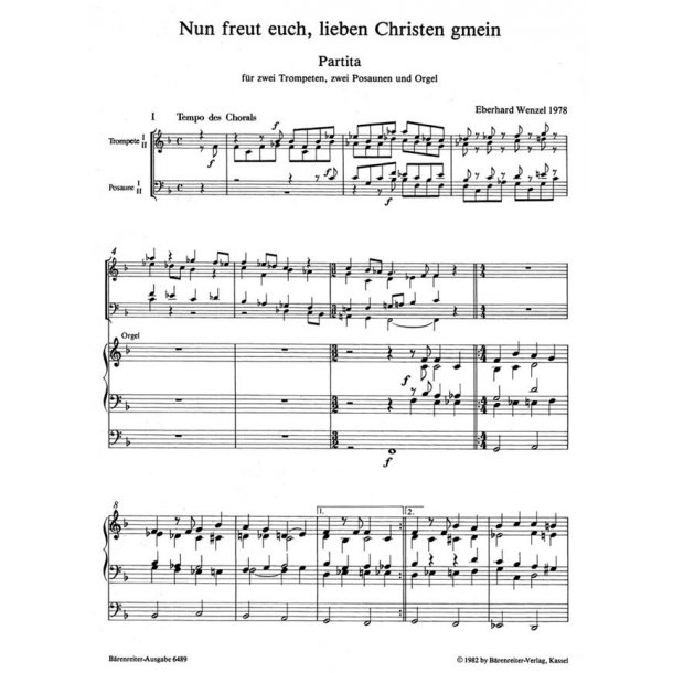 Nun freut euch, lieben Christen gmein - Wenzel, Eberhard