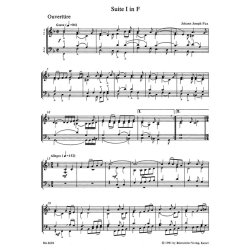 Suiten und Tanzs&auml;tze zu 4 Stimmen - Fux, Johann Joseph