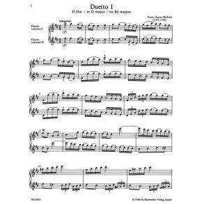 Zwei Duette - Richter, Franz Xaver