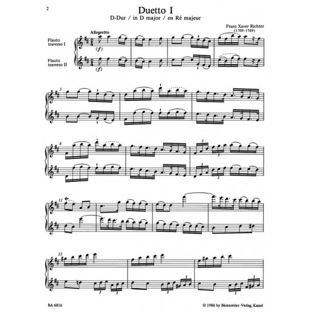 Zwei Duette - Richter, Franz Xaver