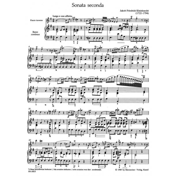 Two Sonatas - Kleinknecht, Jakob Friedrich