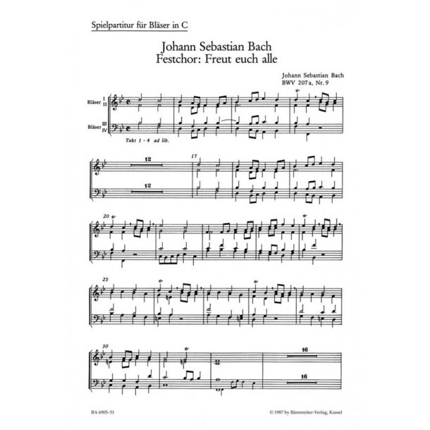 Freut euch alle - Bach, Johann Sebastian