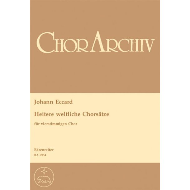 Heitere weltliche Chorsatze for four part Choir : for four part Choir