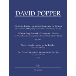 Fifteen Easy Melodic-Harmonic Etudes - Popper, David