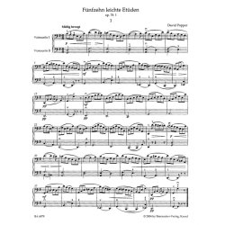 Fifteen Easy Melodic-Harmonic Etudes - Popper, David