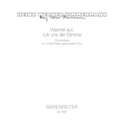 Wachet auf, ruft uns die Stimme : Chorfantasie f&uuml;r 12-stimmigen gemischten Chor