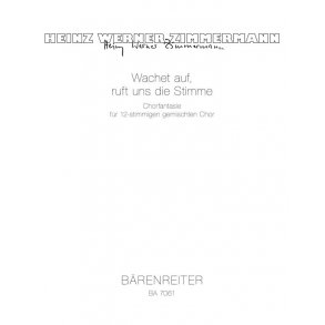 Wachet auf, ruft uns die Stimme : Chorfantasie für 12-stimmigen gemischten Chor