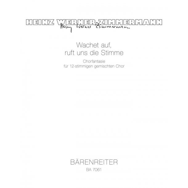 Wachet auf, ruft uns die Stimme : Chorfantasie f&uuml;r 12-stimmigen gemischten Chor