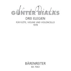 Drei Elegien - Bialas, G&uuml;nter
