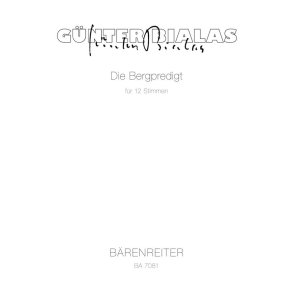 Die Bergpredigt : Hierzu als Zwischenspiel ad lib Orgel-Fantasie Die Bergpredigt BA 7082