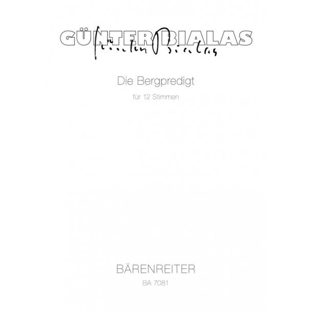 Die Bergpredigt : Hierzu als Zwischenspiel ad lib Orgel-Fantasie Die Bergpredigt BA 7082