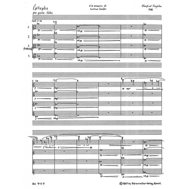 Epitaphe - Trojahn, Manfred