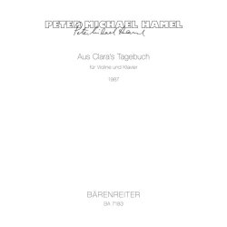 Aus Claras Tagebuch - Hamel, Peter Michael