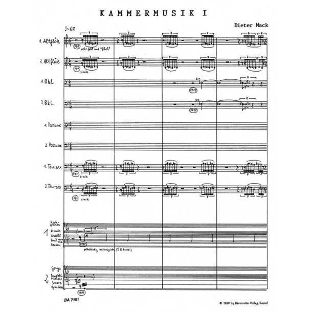 Kammermusik I - Mack, Dieter