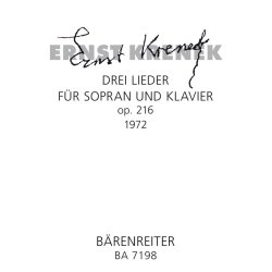 Drei Lieder - Krenek, Ernst