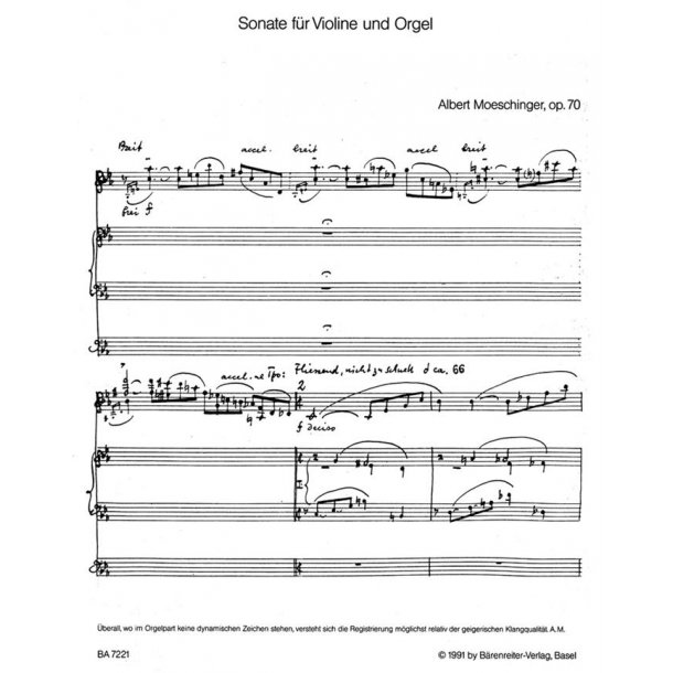 Sonata - Moeschinger, Albert