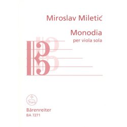 Monodia per Viola sola - Miletic, Miroslav