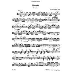 Monodia per Viola sola - Miletic, Miroslav