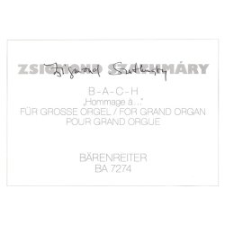 B-A-C-H "Hommage &agrave; ...." - Szathm&aacute;ry, Zsigmond