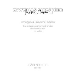 Omaggio a Giovanni Paisiello. - Pintscher, Matthias