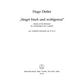 Singet frisch und wohlgemut : Motet for Christmas