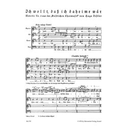 Ich wollt, dass ich daheime war : Motette zum Totensonntag, Nr. 5 aus Geistliche Chormusik 1934-1941