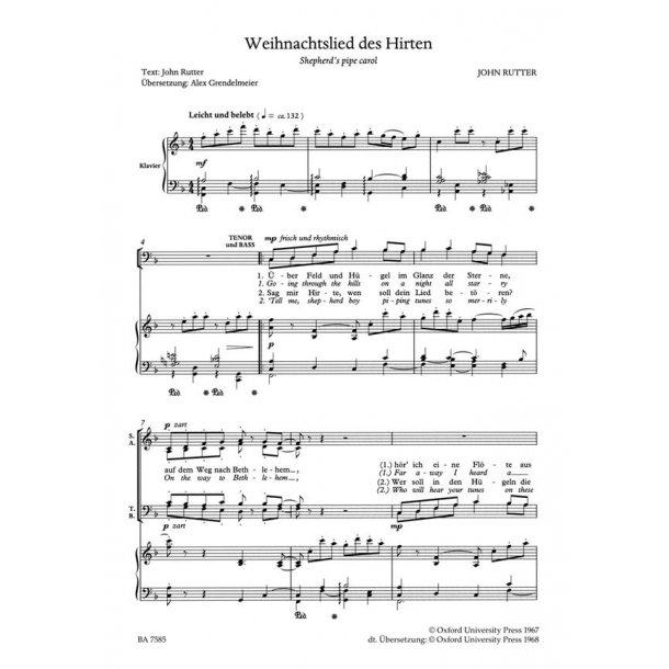 Weihnachtslied des Hirten - Shepherds Pipe Carol : Christmas Carol: Going through the hills