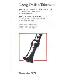 6 Sonatas im Kanon - Telemann, Georg Philipp