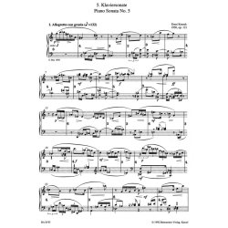 F&uuml;nfte Klaviersonate - Krenek, Ernst