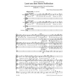 Lasst uns dem Herrn frohlocken : Motet for four-part choir and double bass
