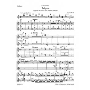 Tzigane : Concert rhapsody for violin and piano