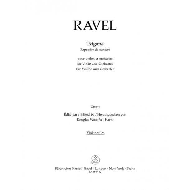 Tzigane : Concert rhapsody for violin and piano