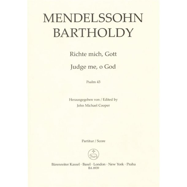 Judge Me O God Op.78 Psalm No. 43